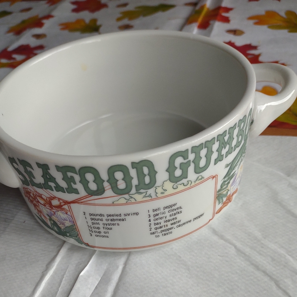 Ljungberg Collection soup bowl individual handled seafood gumbo